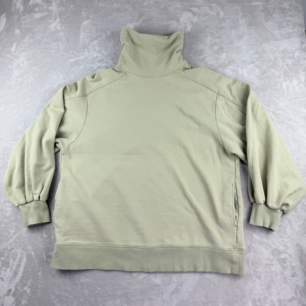 Nap Loungewear Boxy Turtleneck Sweatshirt Women Fit S Light Sage Green Oversized